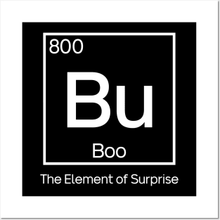 Boo, the Element of Surprise // Funny Chemistry Halloween Posters and Art